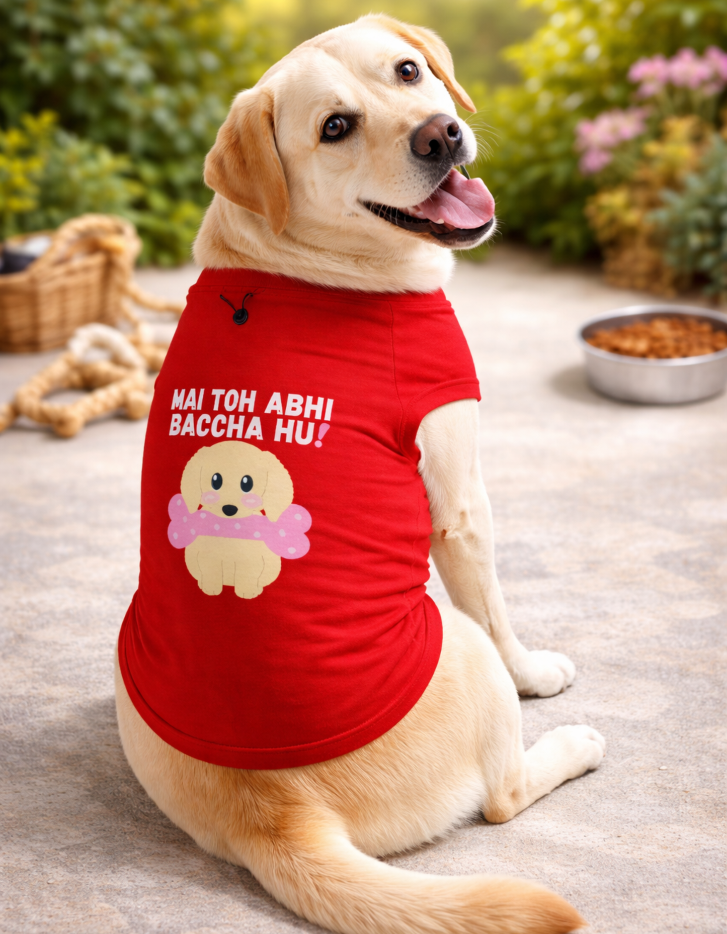 Cute Dog T-Shirt | 100% Cotton Soft Pet Wear | Comfortable & Breathable Puppy Tee